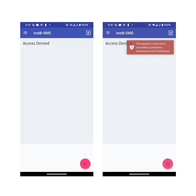&ldquo;Access denied&rdquo; in the app menu is normal — illustration