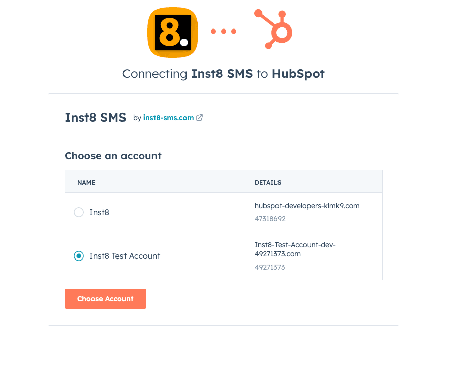 Open the inst8 dashboard — screenshot