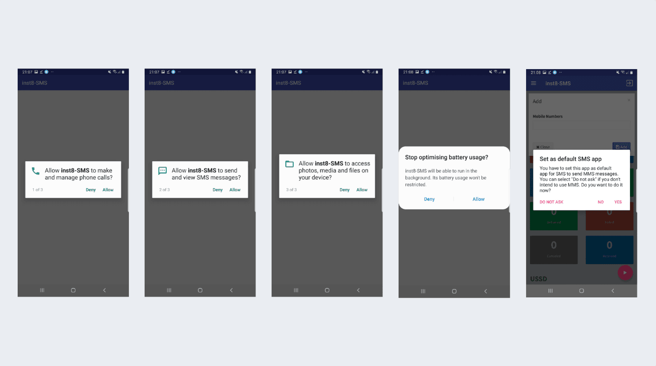 Grant permissions — screenshot