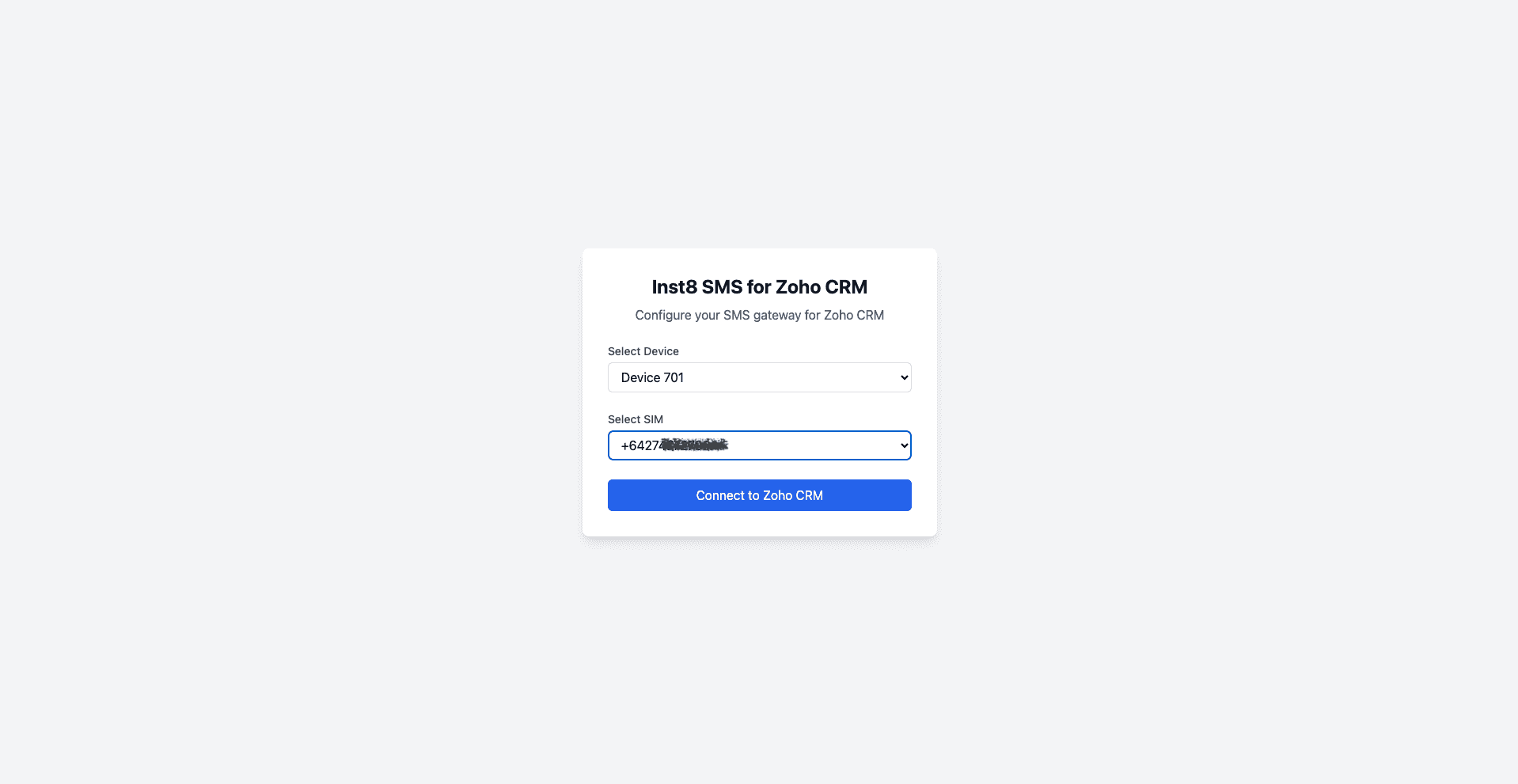 Pick device & SIM — screenshot