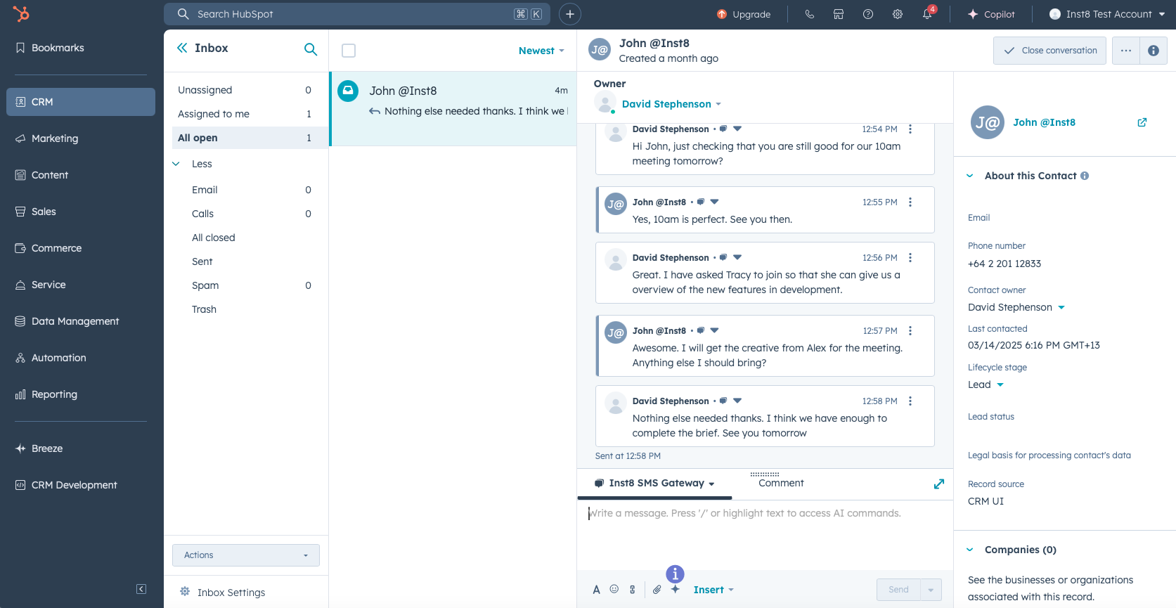 Inbox Conversation View